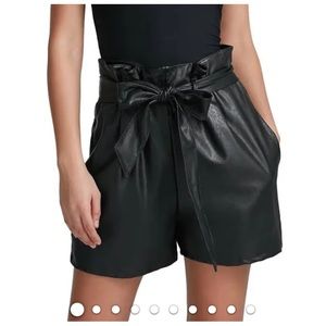 Venti6 Faux Leather Paperbag Shorts Size Large